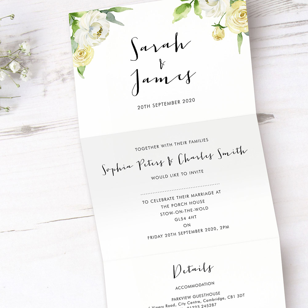 Sample wedding invitation